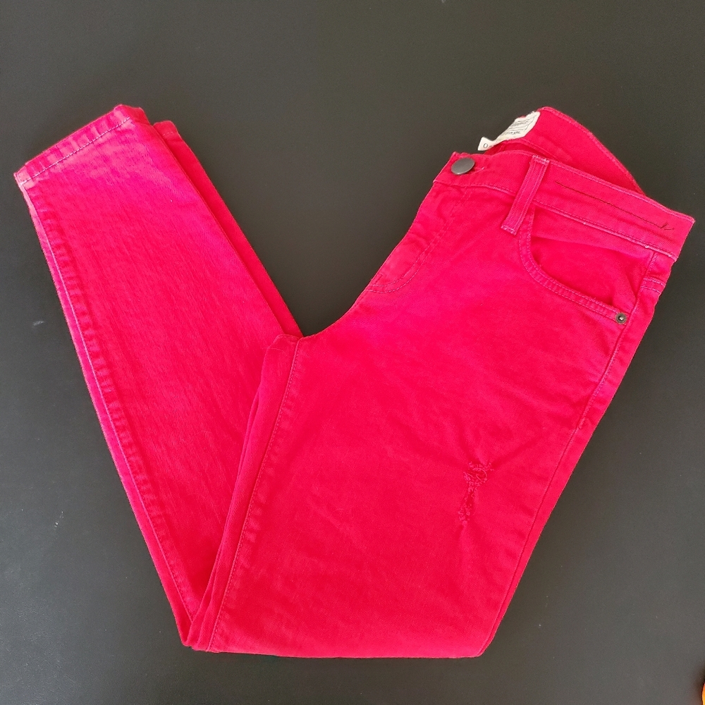 Current Elliot red jeans